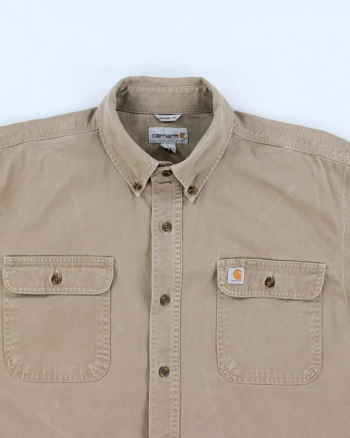 00s Carhartt Beige Workwear Shirt - L