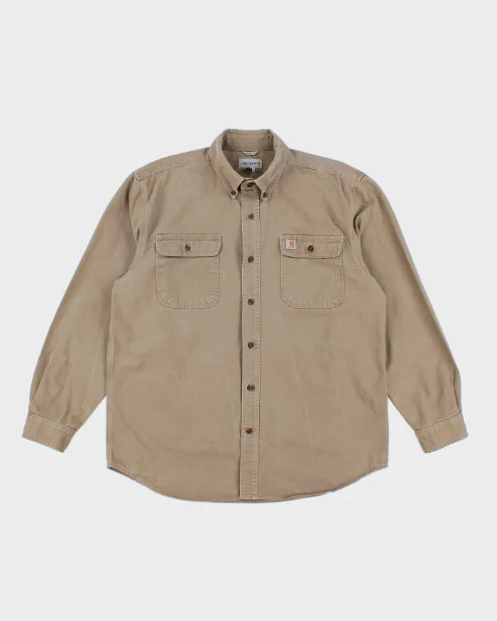 00s Carhartt Beige Workwear Shirt - L