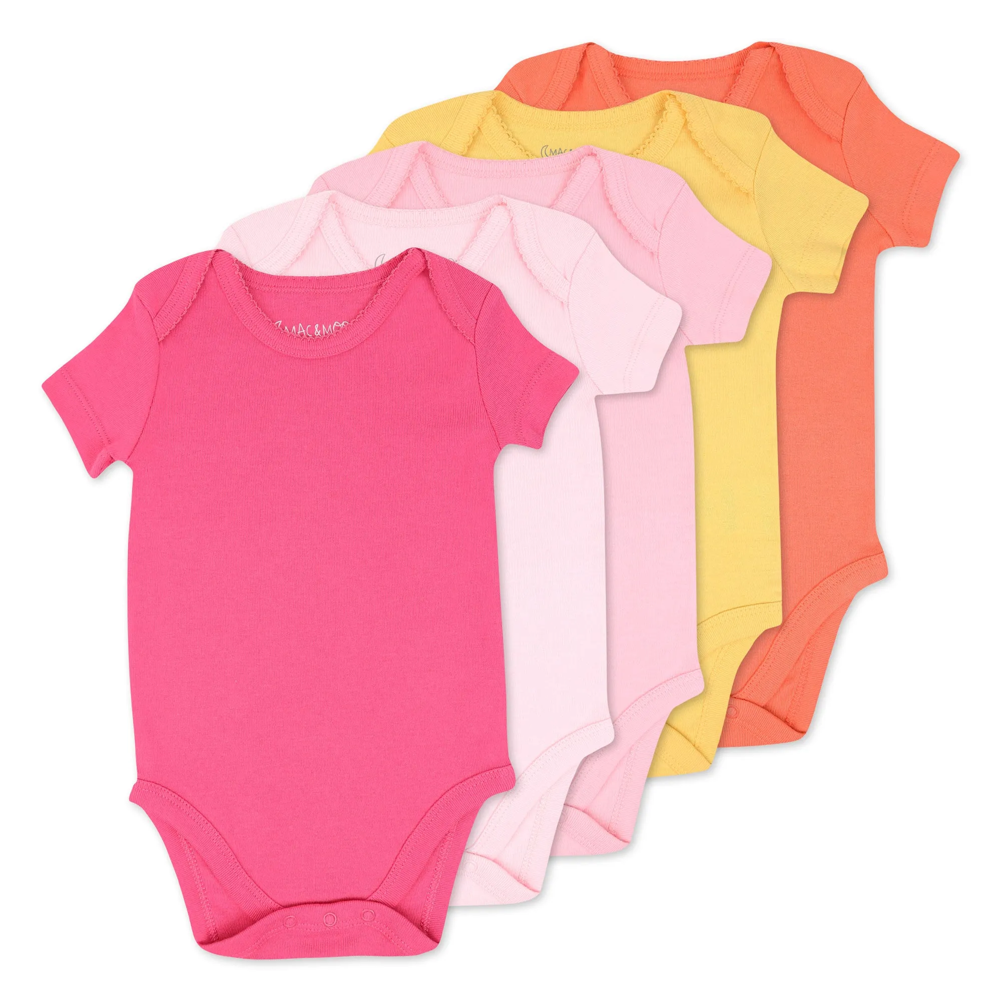 5-Pack Organic Cotton Bodysuit in Caturday Colors