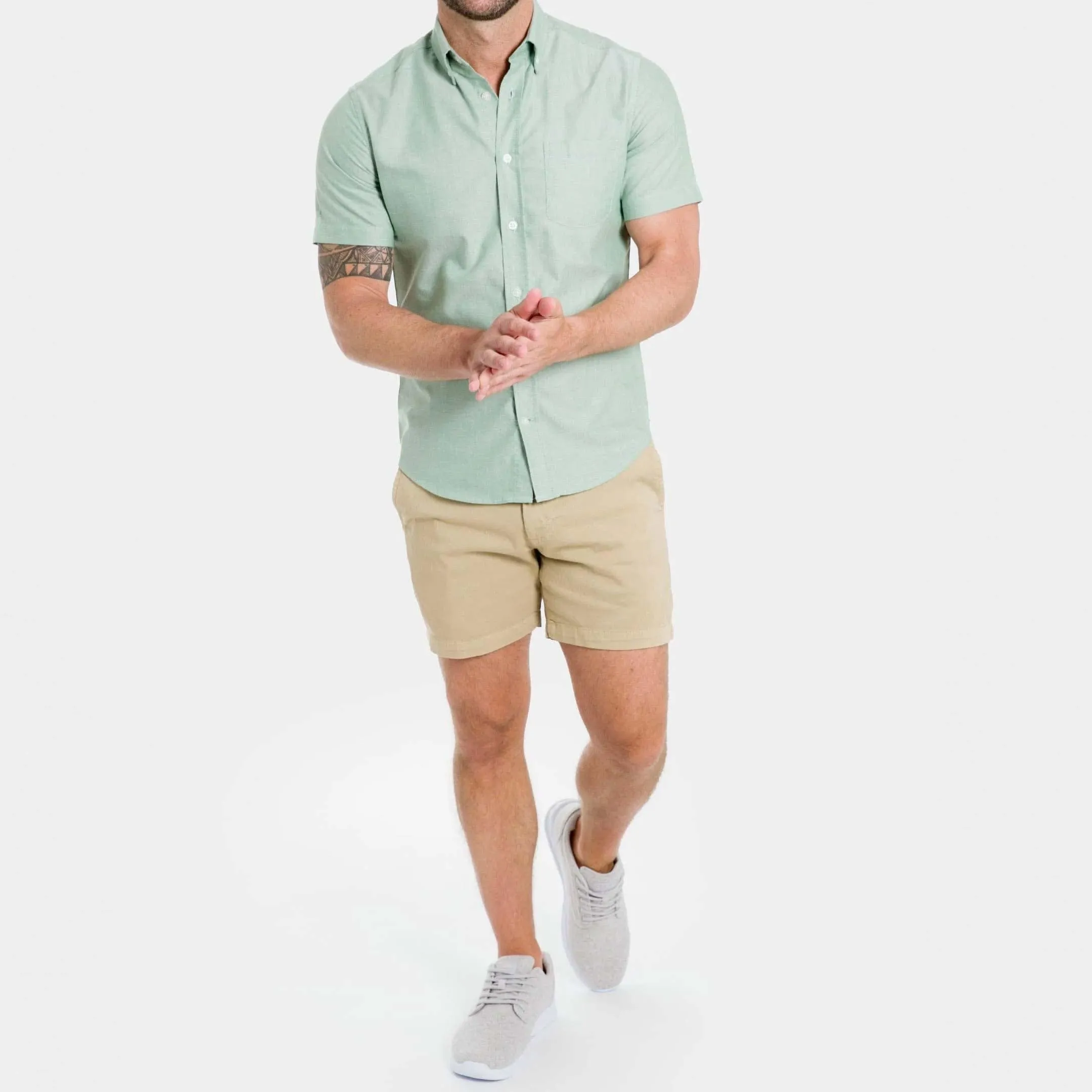 5" Khaki Lightweight Stretch Chino Short