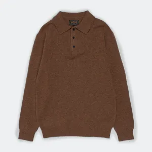 9G Knit Polo - Brown