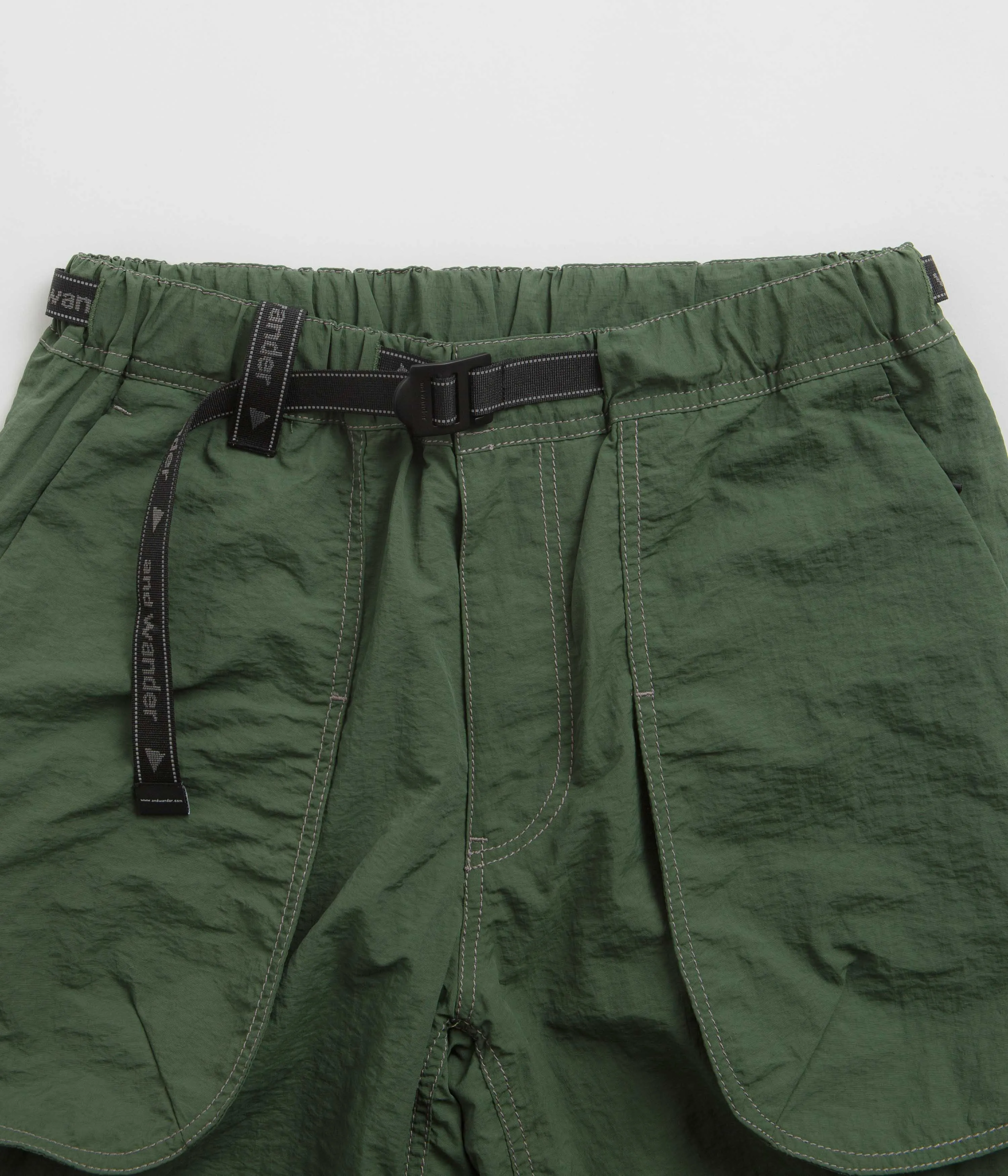 and wander Ny Taffeta Hiker 2Way Pants - Dark Green