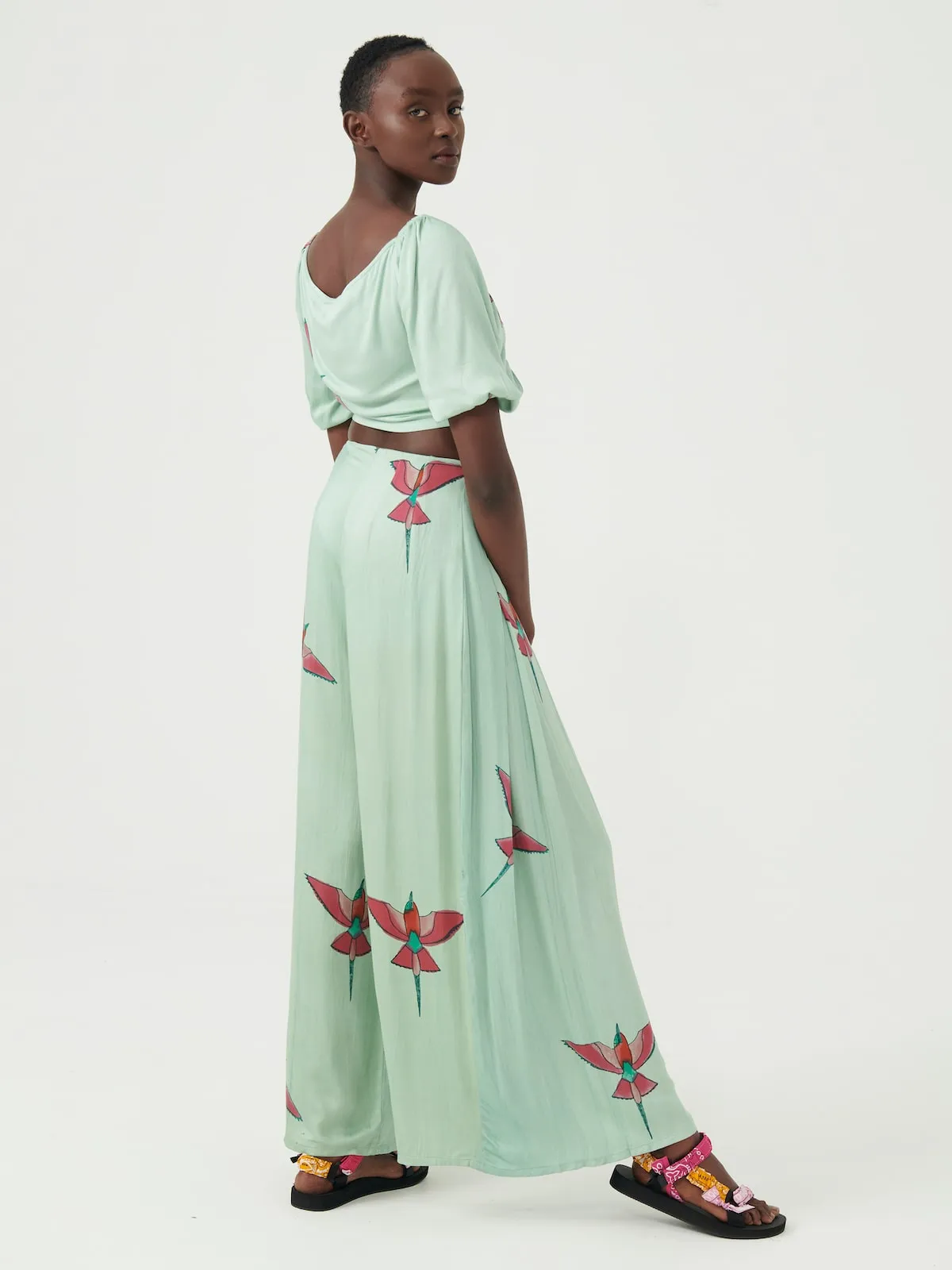 Bee Eater Pleated Palazzo Pants