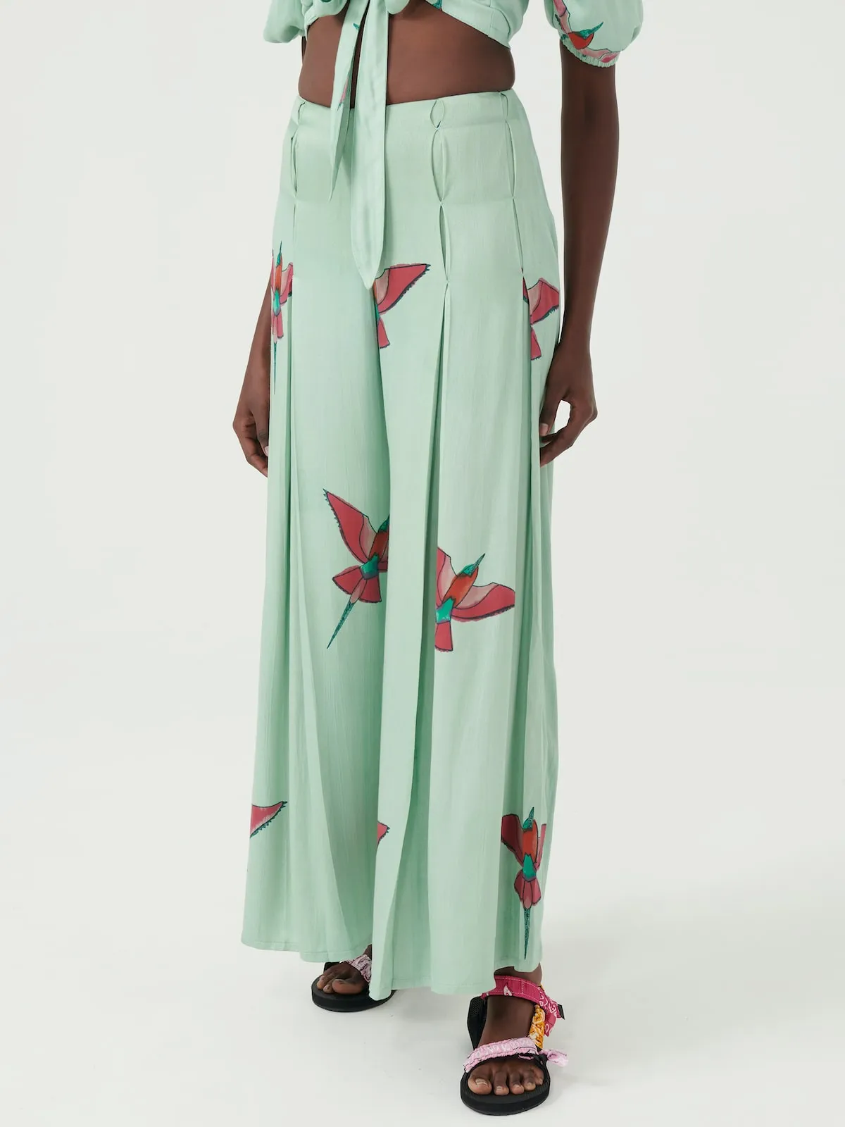 Bee Eater Pleated Palazzo Pants