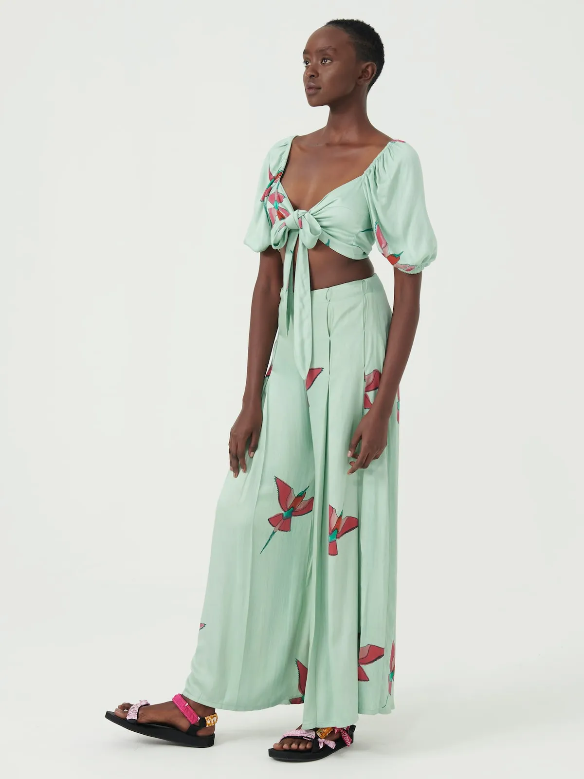 Bee Eater Pleated Palazzo Pants