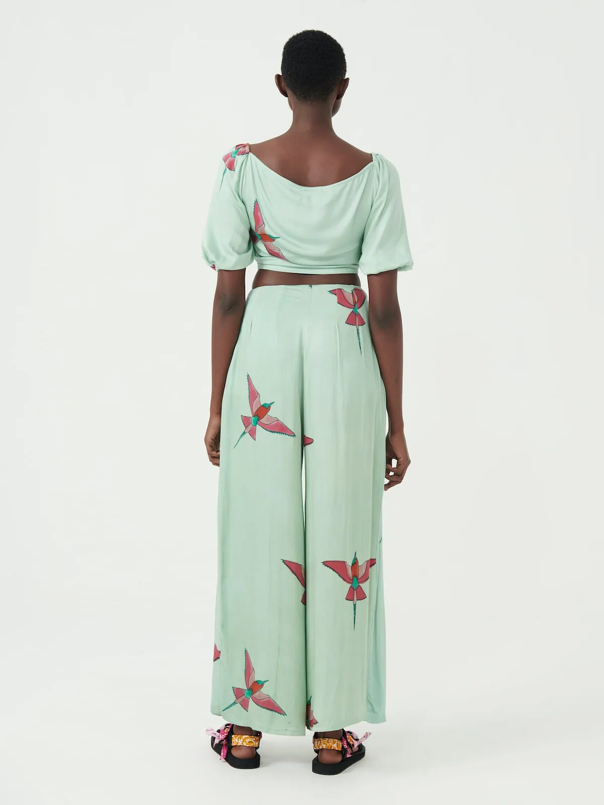 Bee Eater Pleated Palazzo Pants