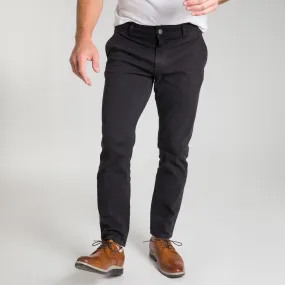 Black Washed Stretch Chino