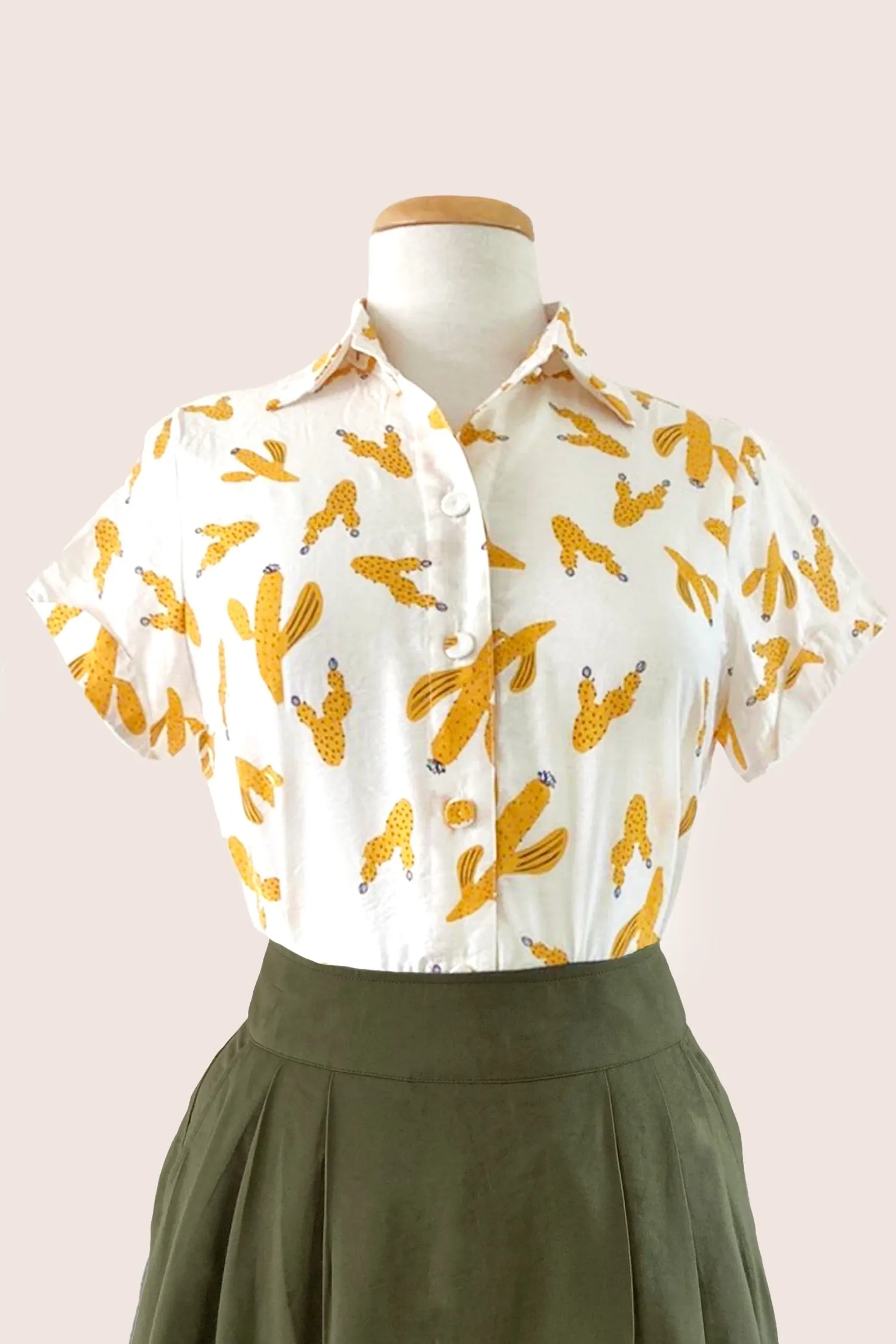 Blanche Mustard Cactus Blouse