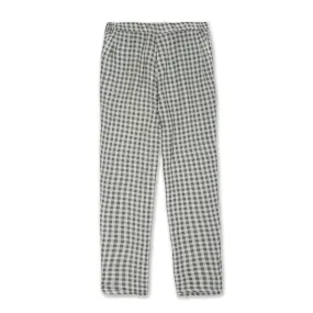 Blue Gingham Linen Kid Pants