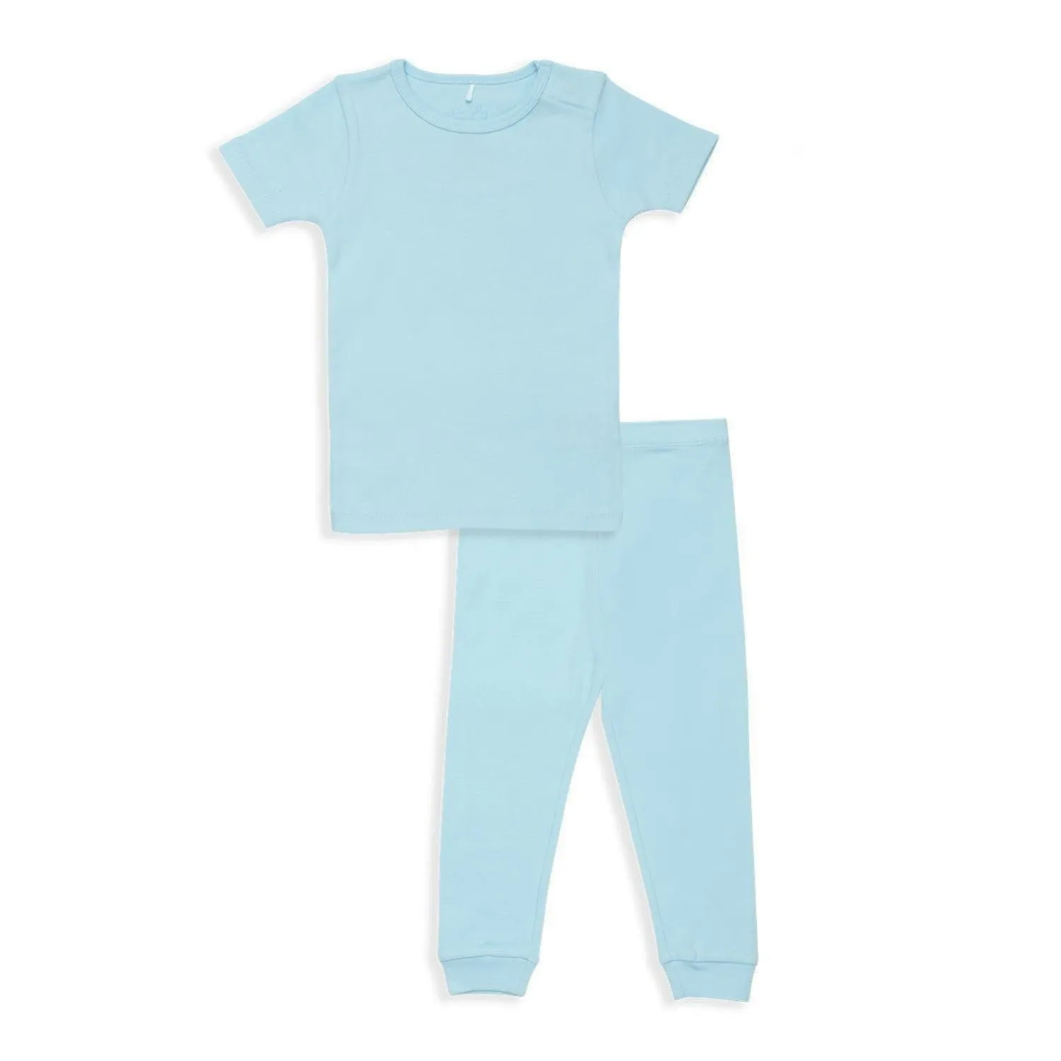 blue water organic cotton magnetic kids pajama set