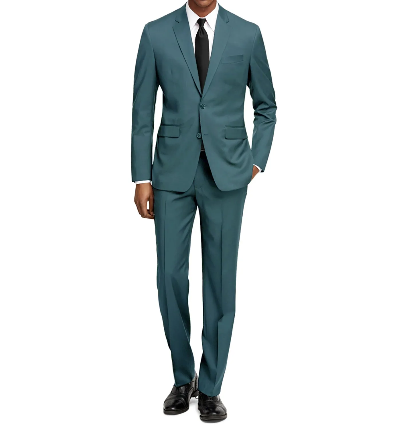 Braveman Men's Formal Two Piece 2-Piece Slim Fit Cut Suit Set