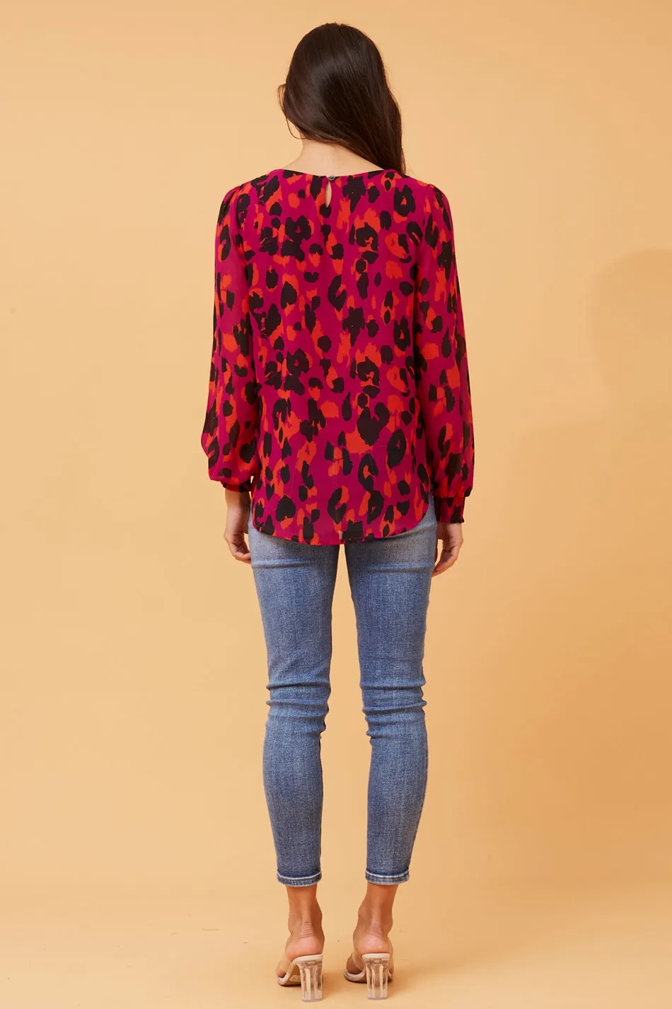 BREE ANIMAL PRINT BLOUSE