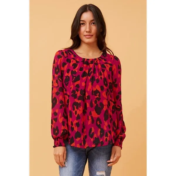 BREE ANIMAL PRINT BLOUSE