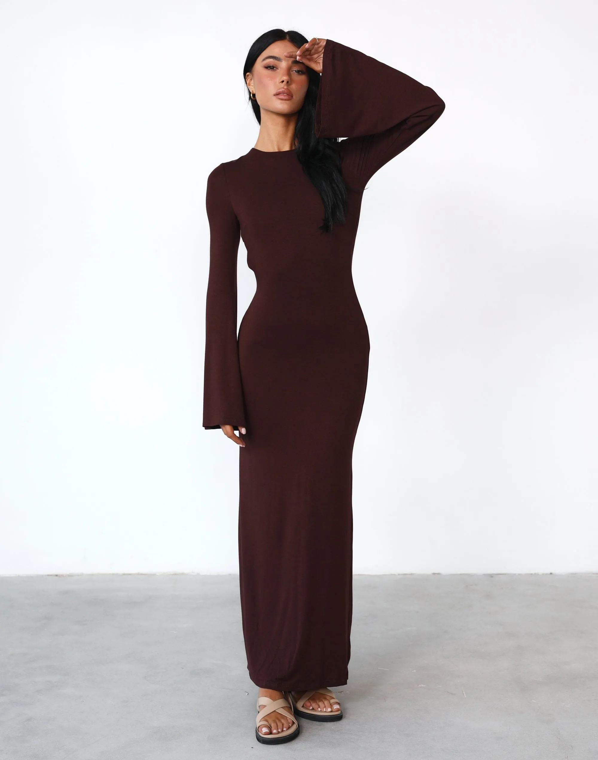 Carina Maxi Dress (Cocoa)