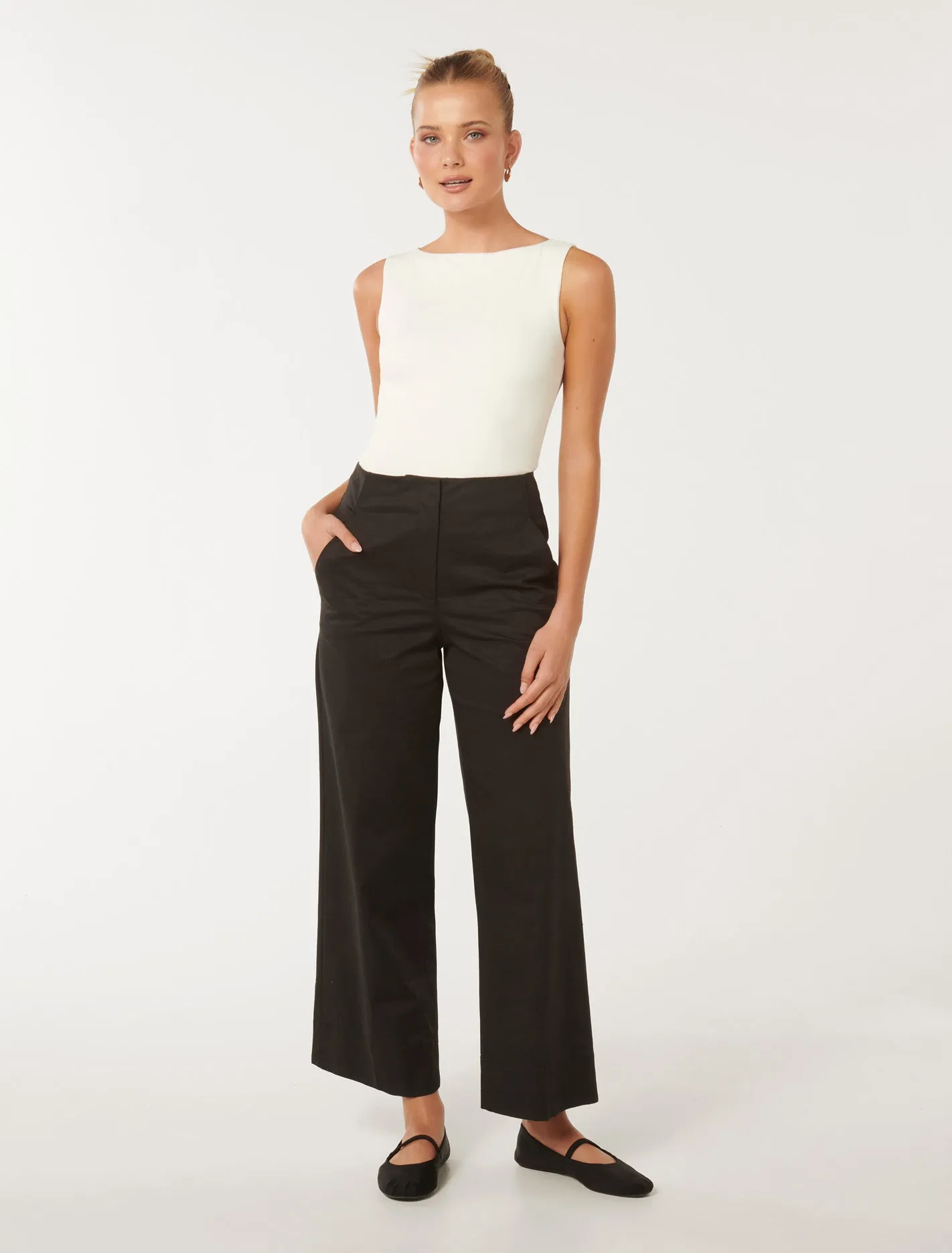 Cassandra Cropped Straight Pants