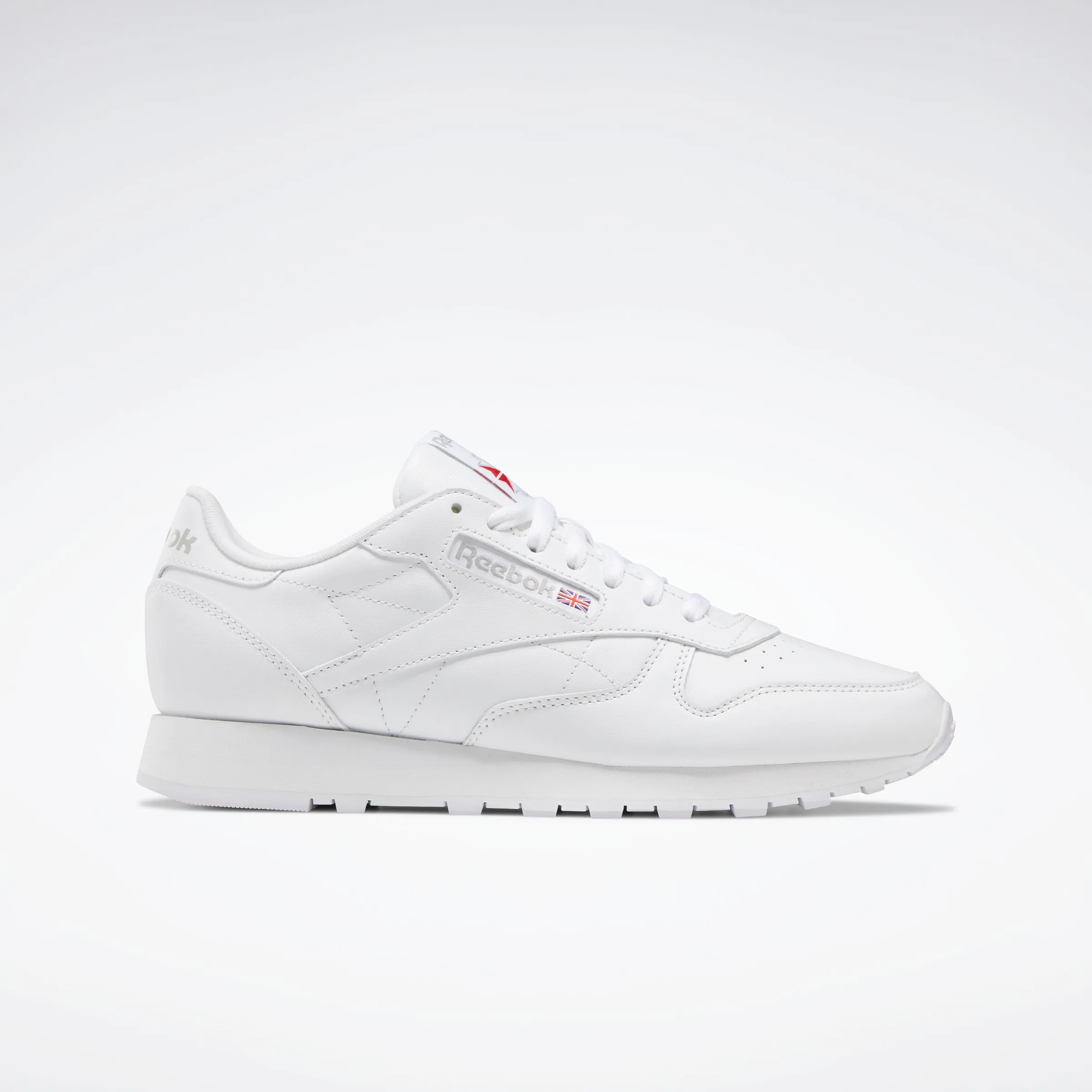 Classic Leather Shoes White/White/Pure Grey 3