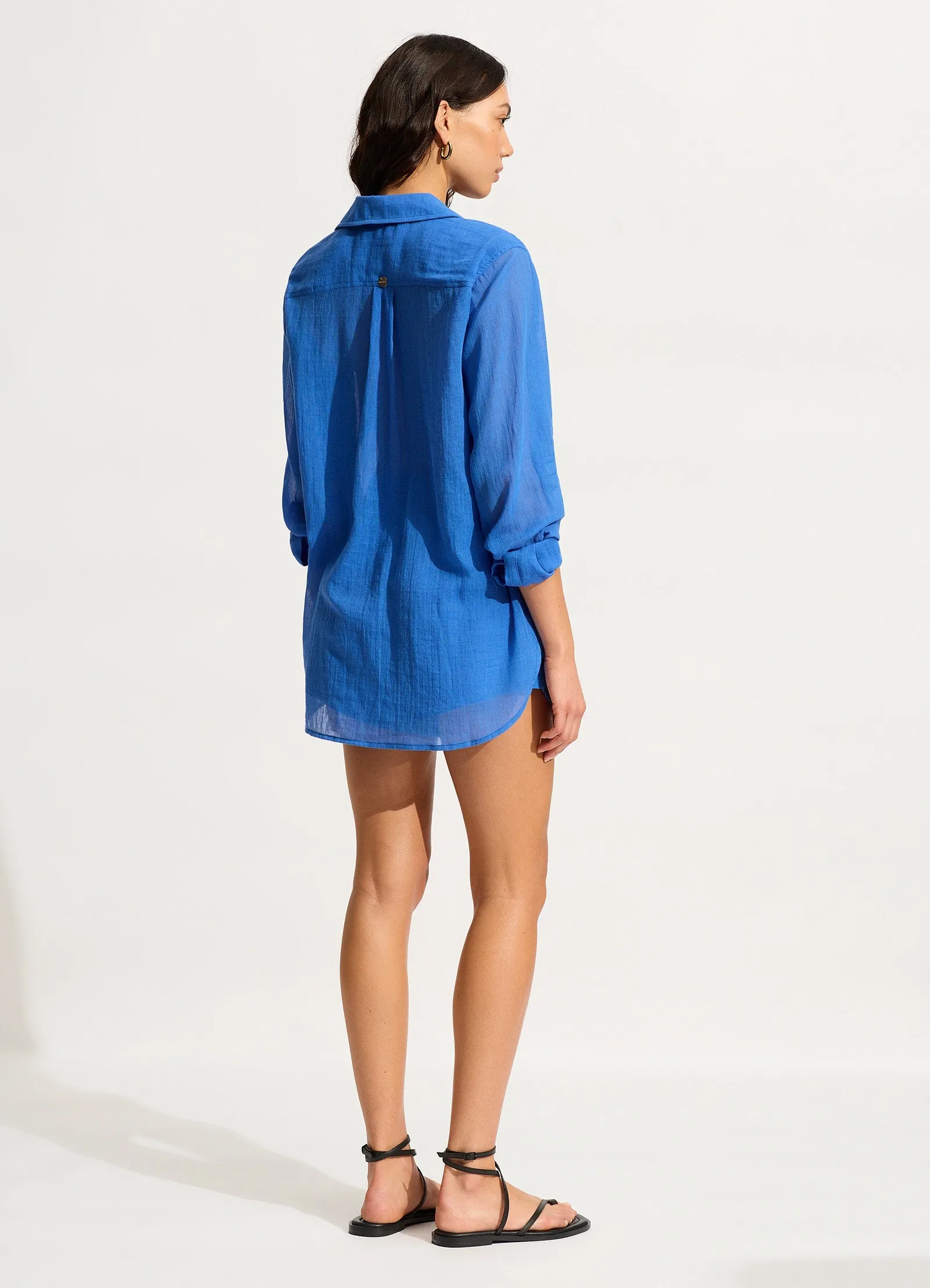 Crinkle Short - Azure