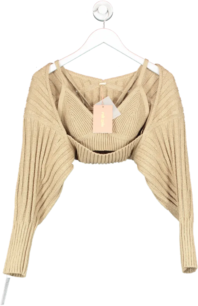 Cult Gaia Beige Rosie Set UK XS