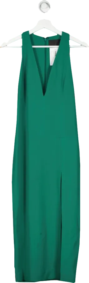 Cushnie Green High Slit Midi Dress UK XS/S