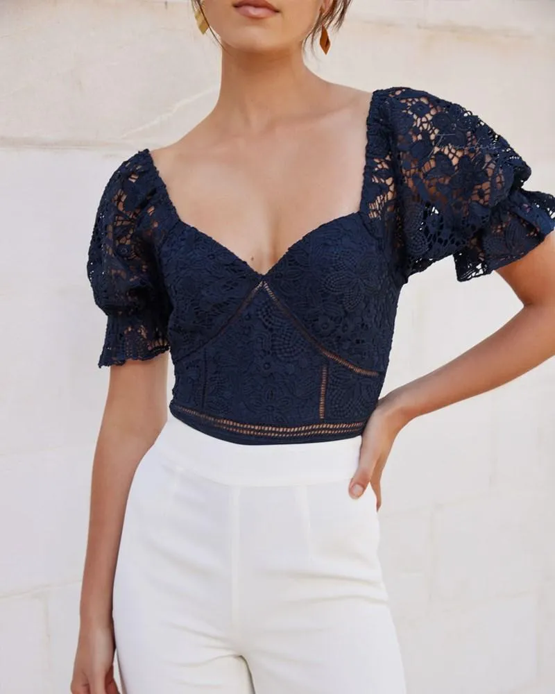 Ellington Lace Bodysuit - Navy