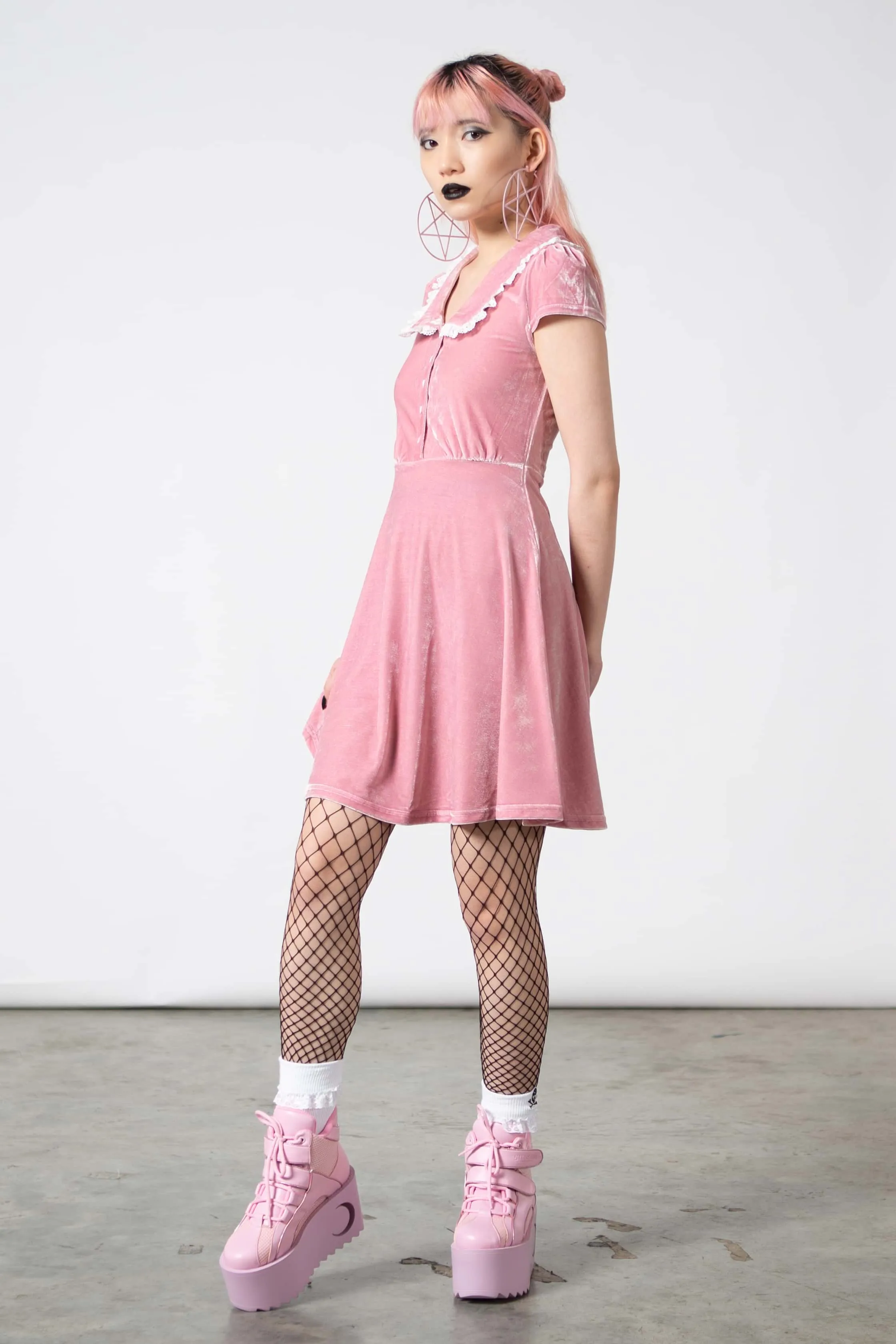 Every Mourning Collar Dress [PASTEL PINK] Resurrect