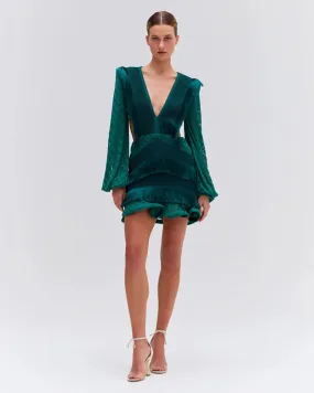 Sure! Here is an optimized title for the product:

Chic Fringe Cutout Mini Dress for a Stylish Look