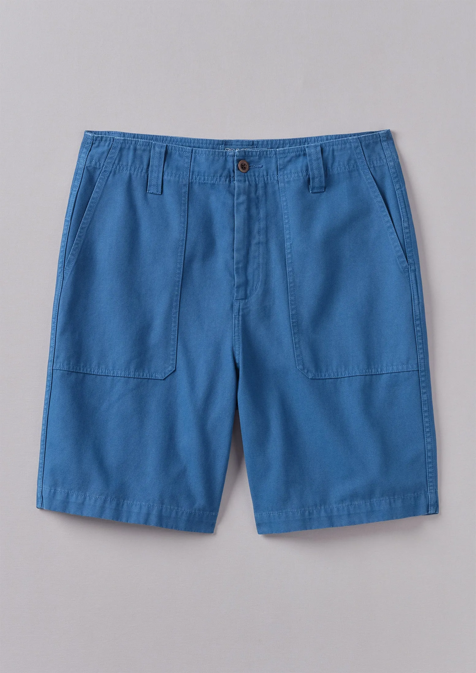 Garment Dyed Cotton Canvas Shorts | Flask Blue