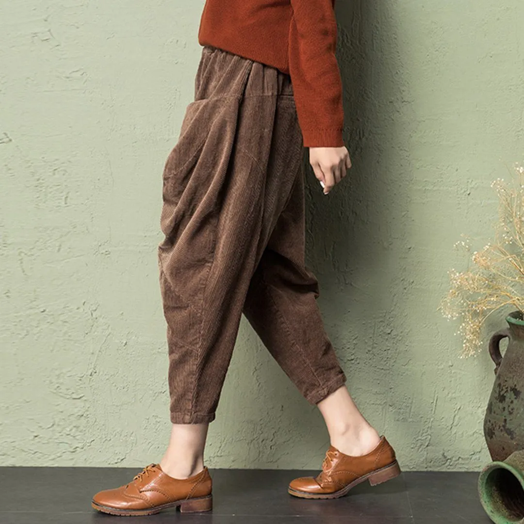 Harem Pants With Ruched Detail