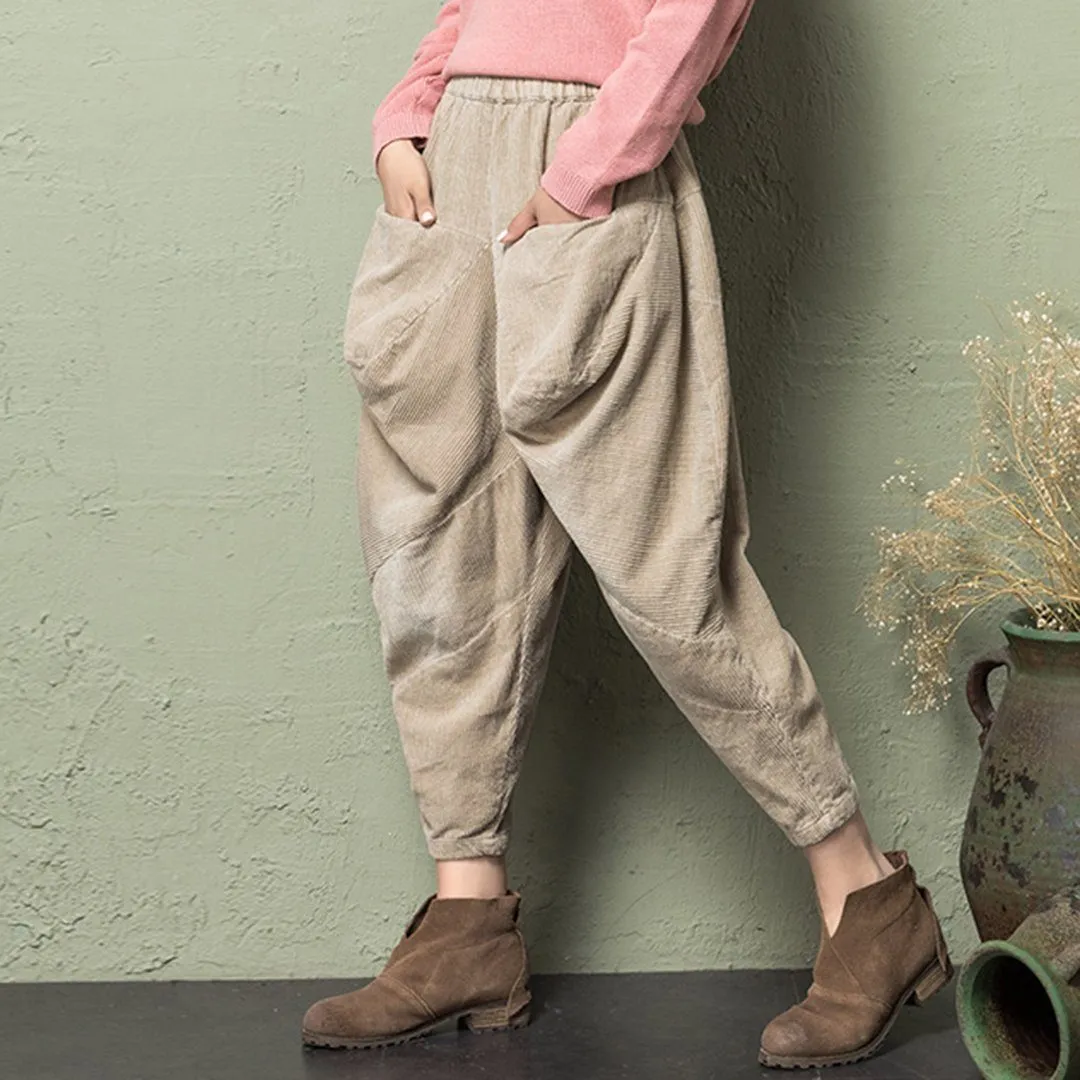 Harem Pants With Ruched Detail