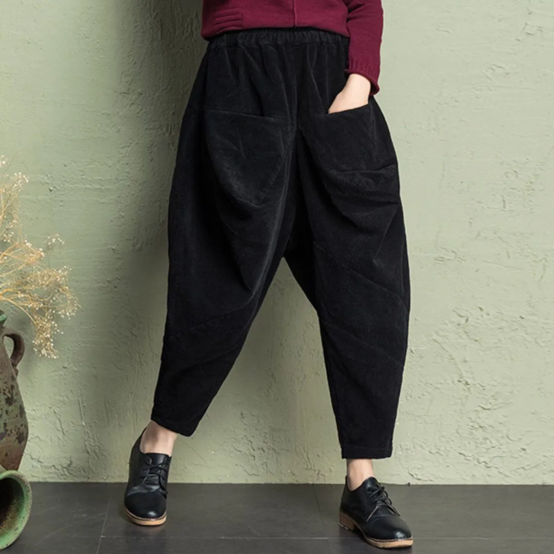 Harem Pants With Ruched Detail