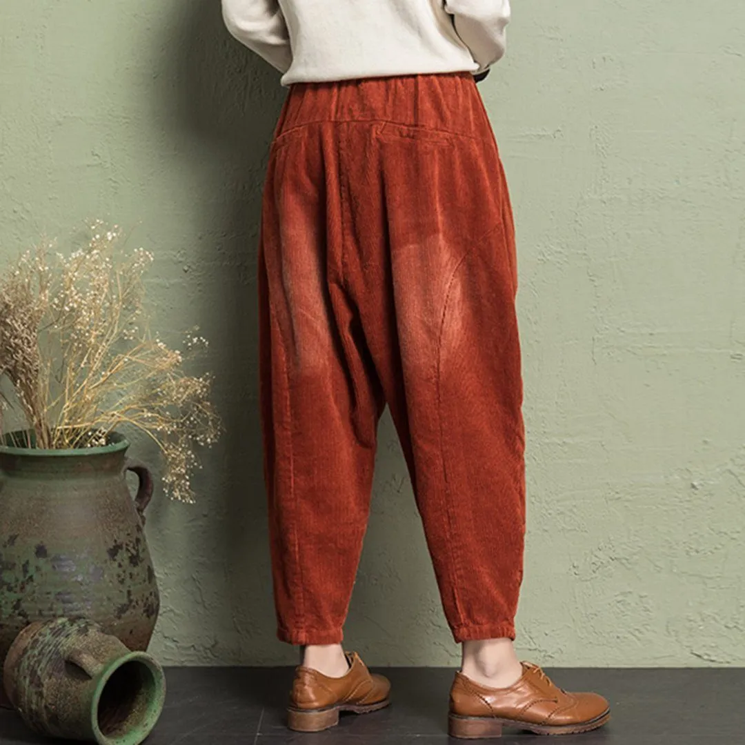 Harem Pants With Ruched Detail