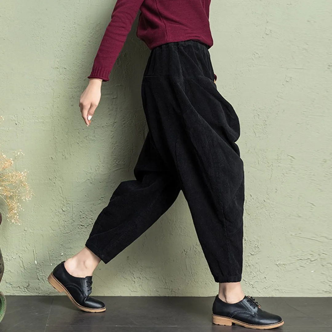 Harem Pants With Ruched Detail