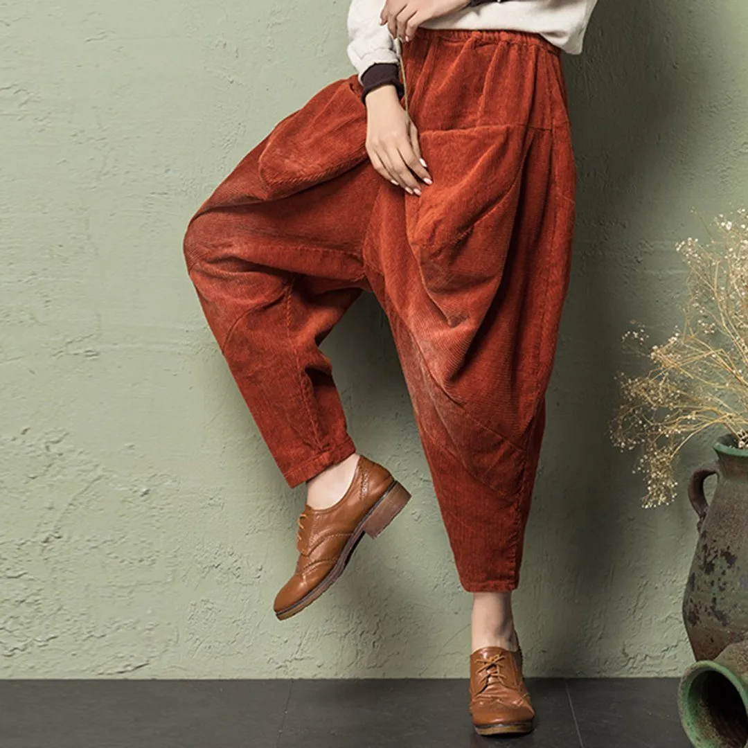 Harem Pants With Ruched Detail