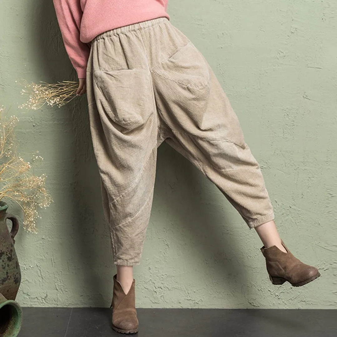 Harem Pants With Ruched Detail