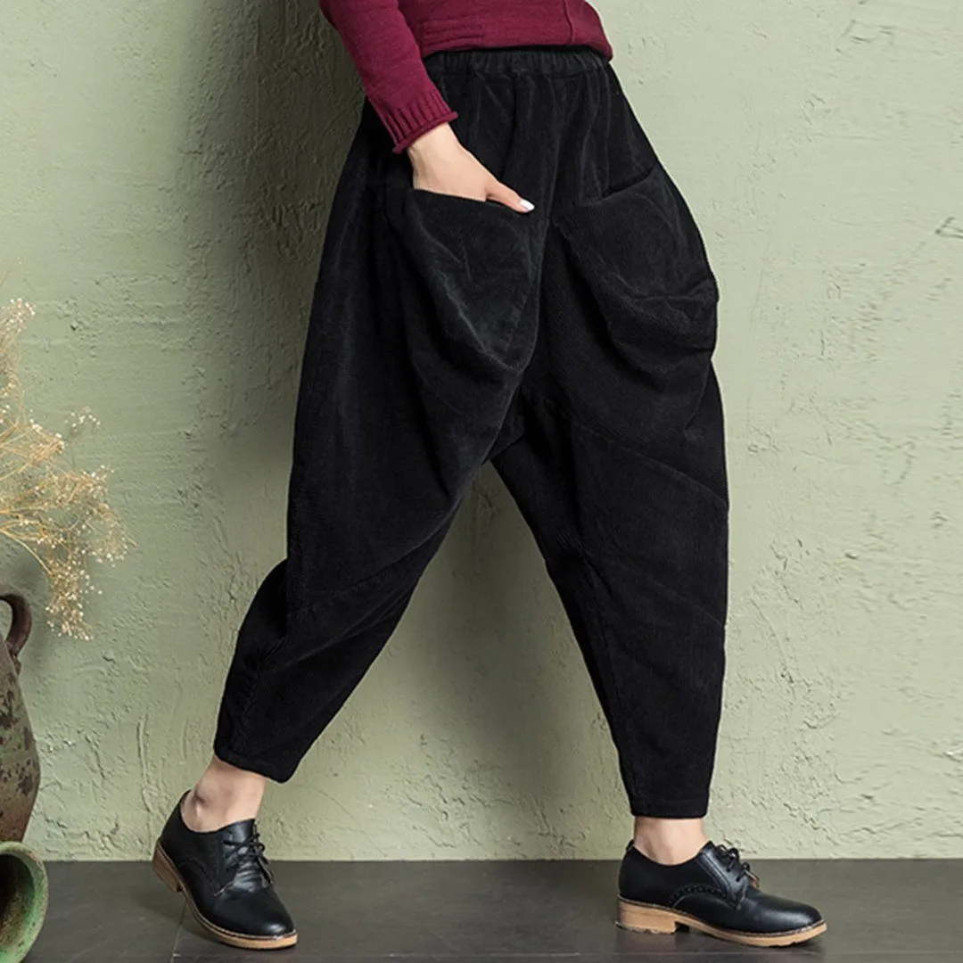 Harem Pants With Ruched Detail