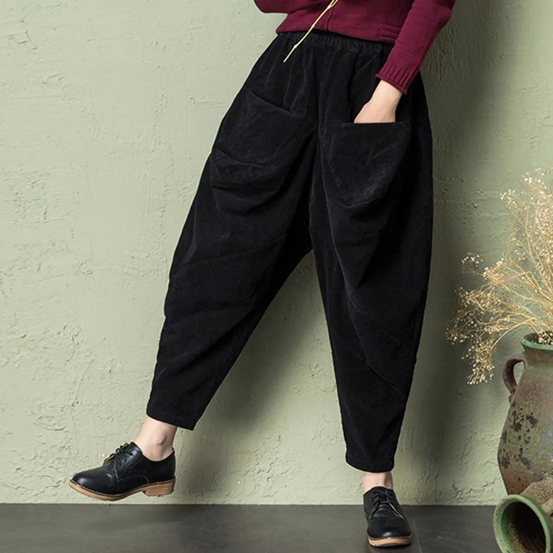 Harem Pants With Ruched Detail