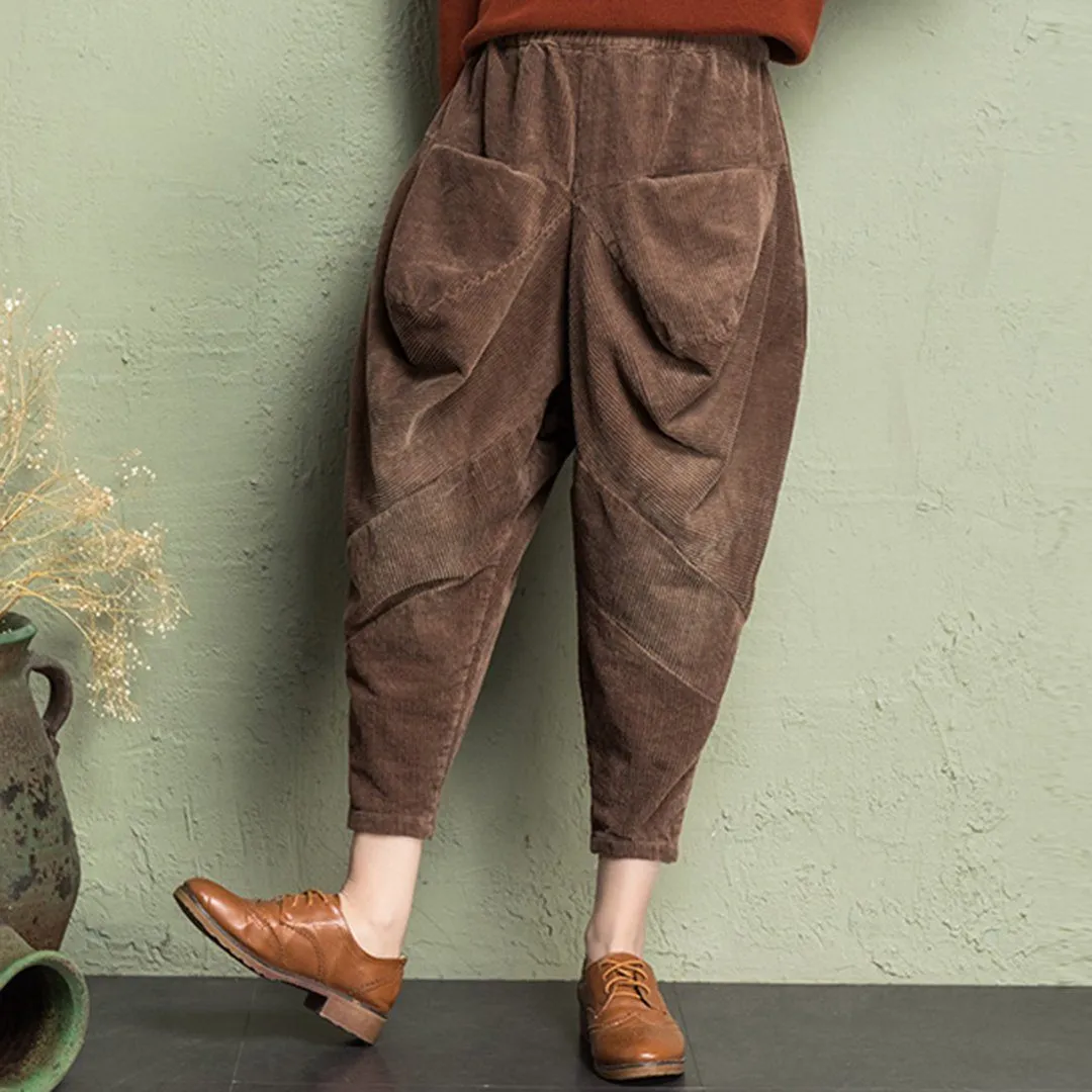 Harem Pants With Ruched Detail