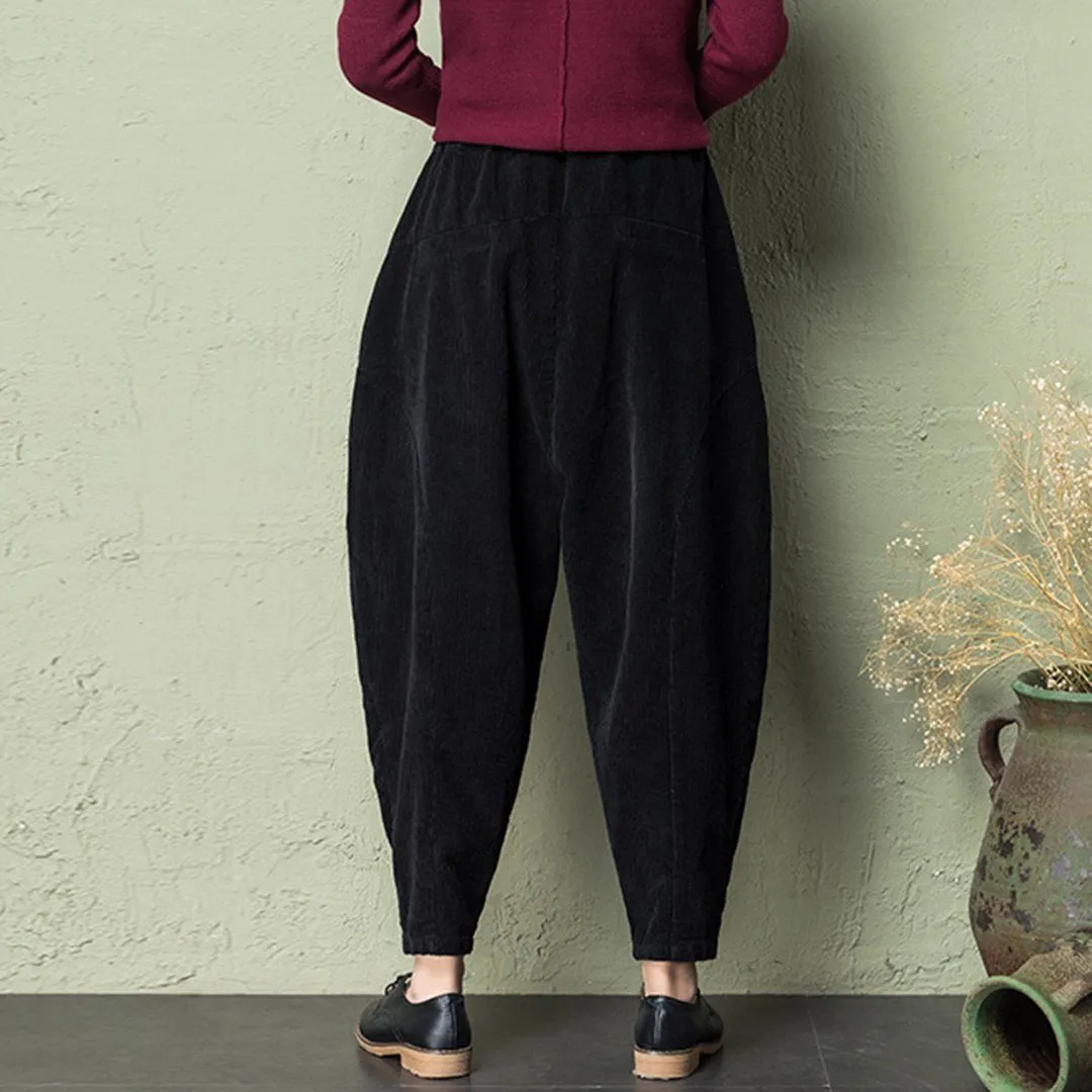 Harem Pants With Ruched Detail