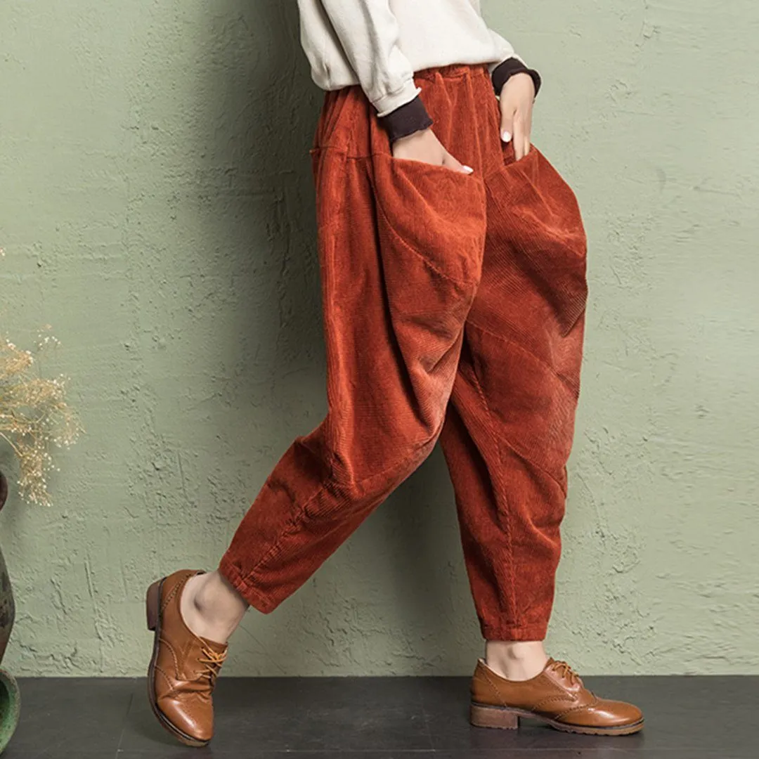 Harem Pants With Ruched Detail