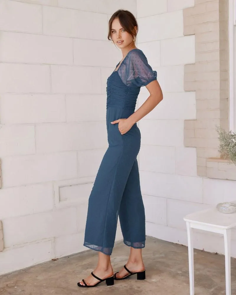 Harriette Jumpsuit - Steel Blue