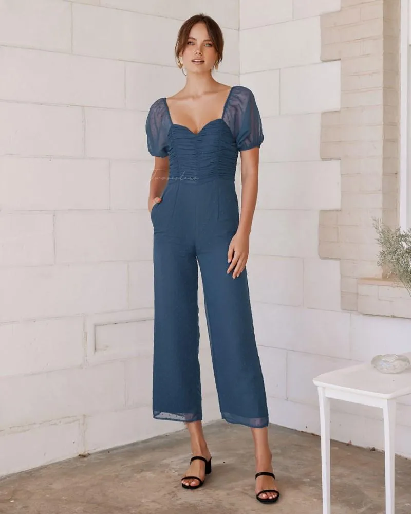 Harriette Jumpsuit - Steel Blue