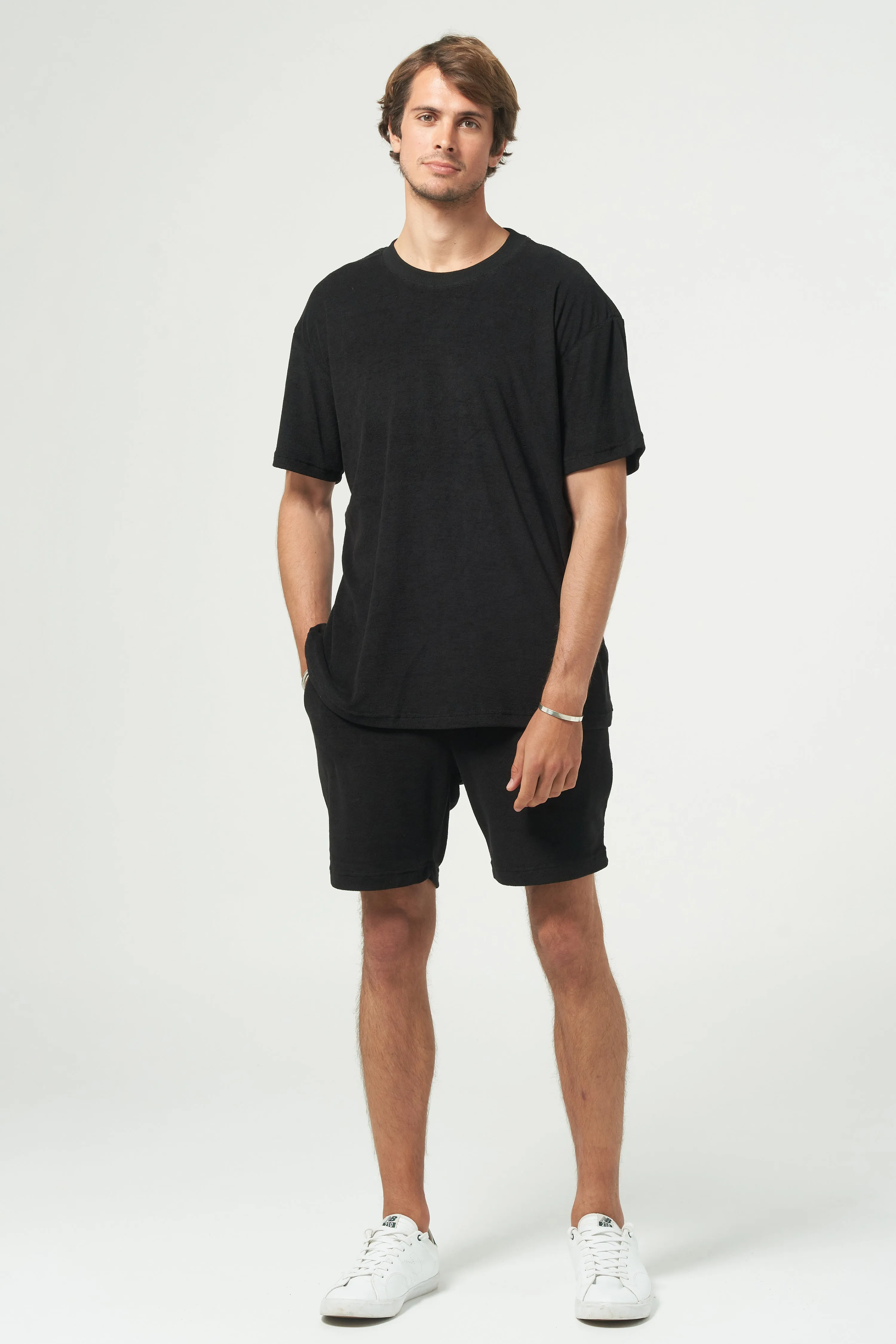 HAZARD TERRY SHORT - BLACK