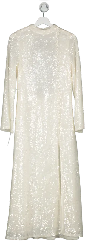 Ilta White Sequin Lena Dress UK 8