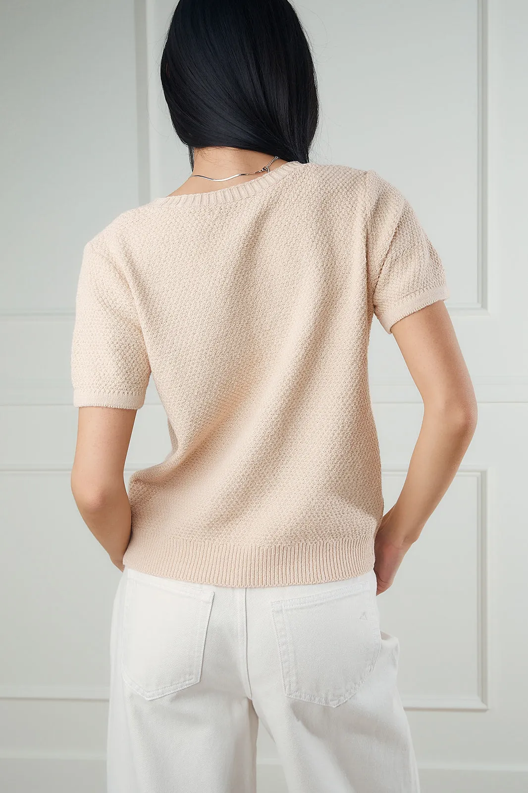 Keep Calling Textured Sweater