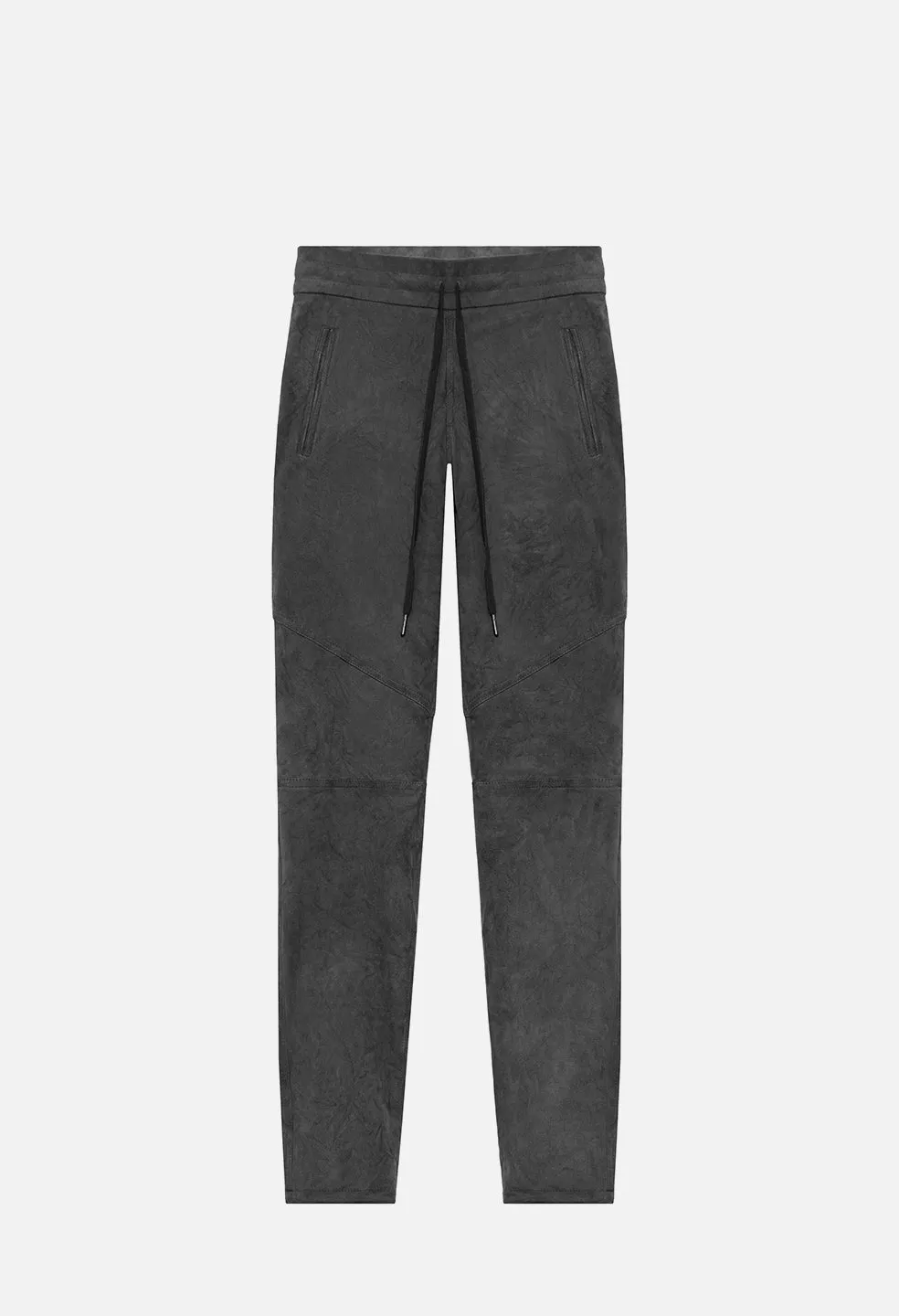 Leather Escobar Pants / Charcoal Suede