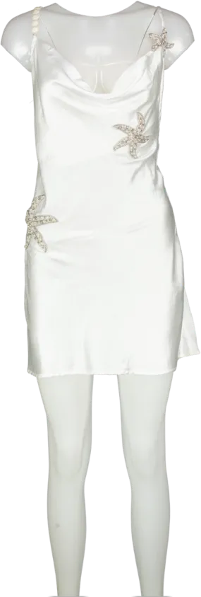 leslie amon Galli Mini Dress - Cream UK Xs - UK 6