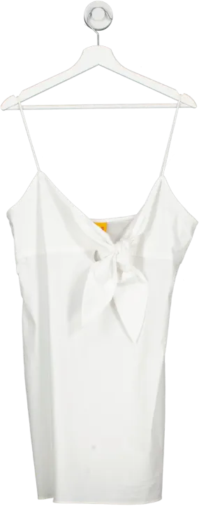 MANGO White Simon Miller Strappy Dress With Knot Neckline UK L