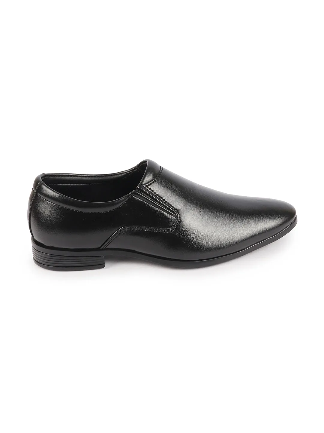 Men Black Formal Office Meeting Slip On Shoes