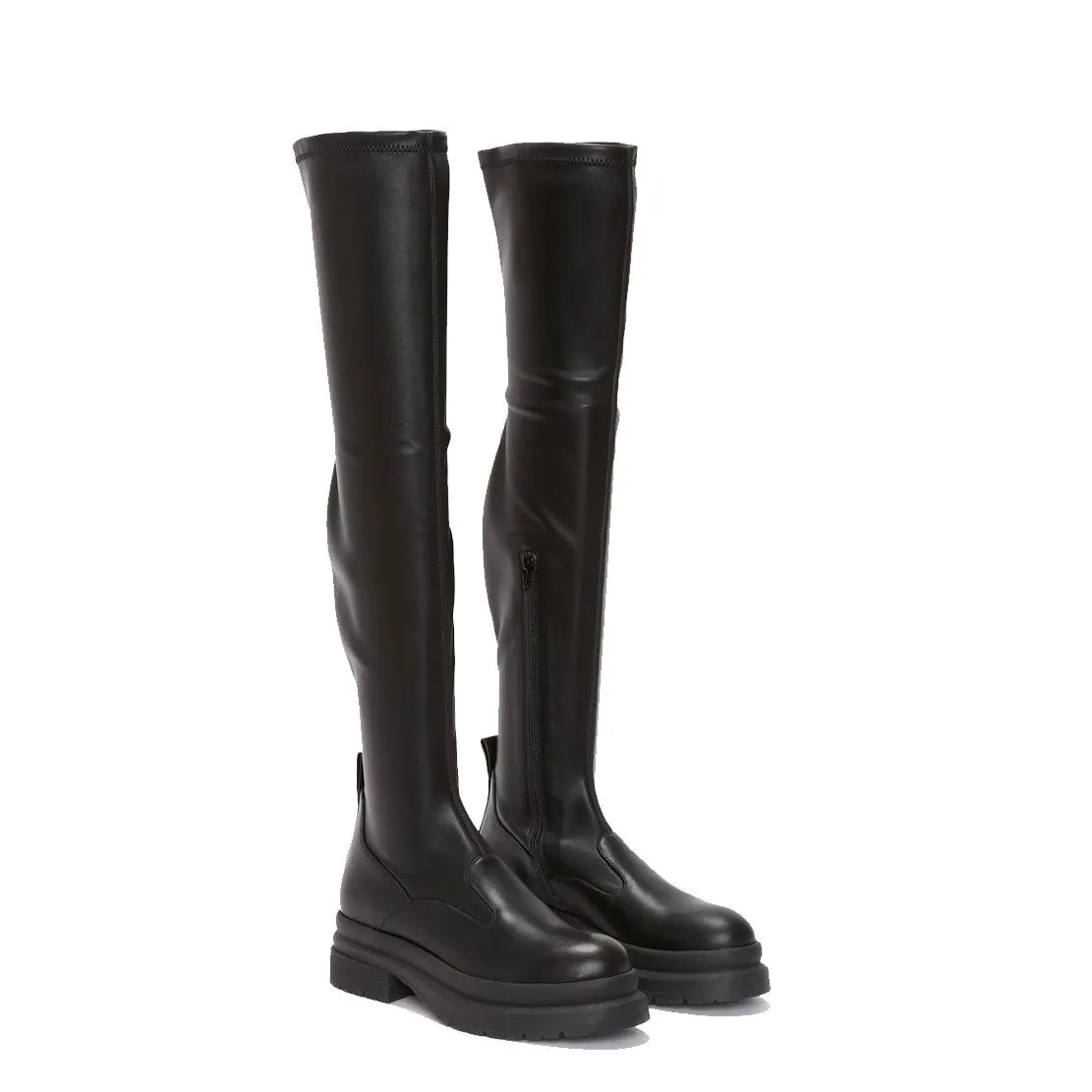 Over the Knee Stretch 015 Boot, Black