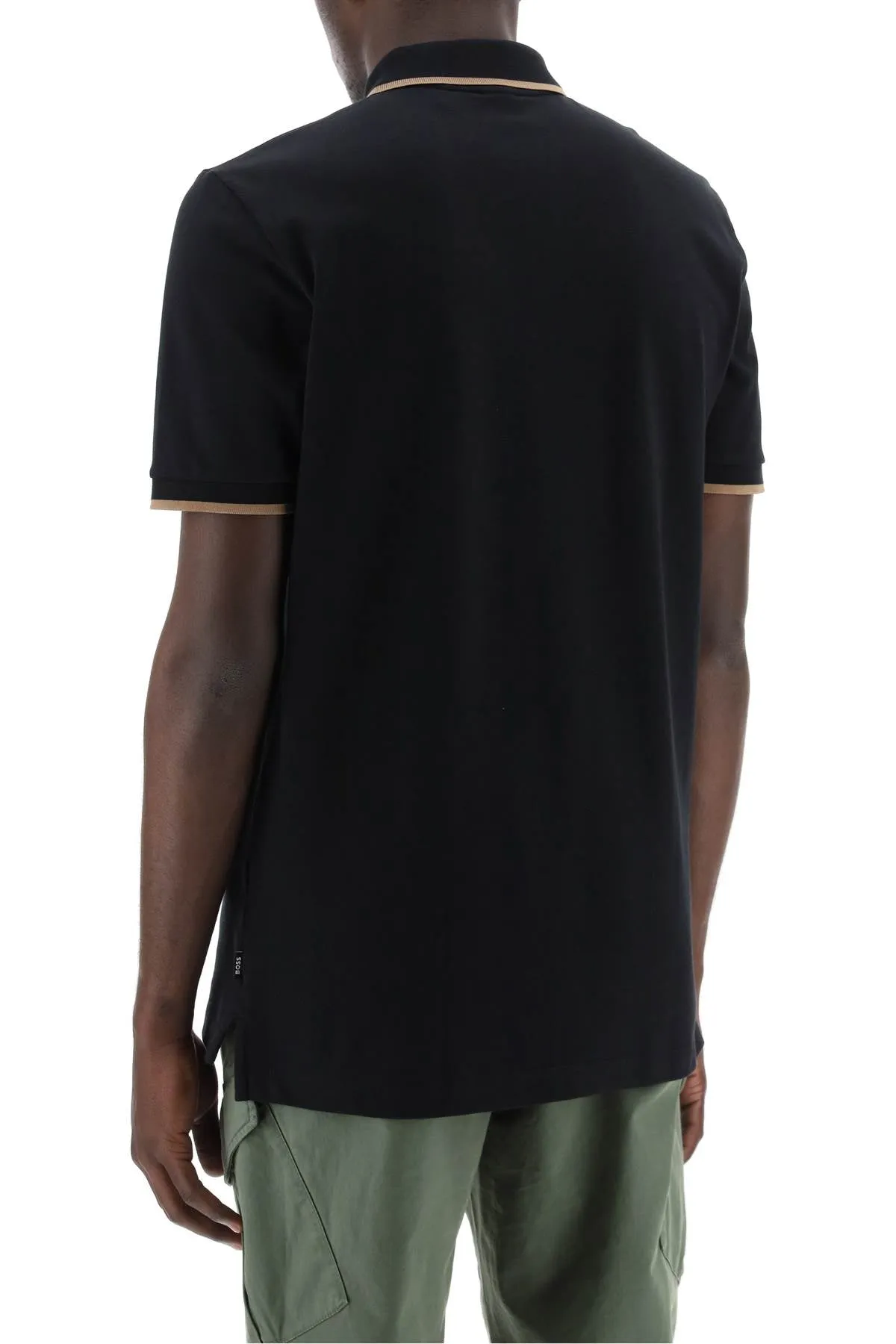 "contrast trim parlay polo shirt